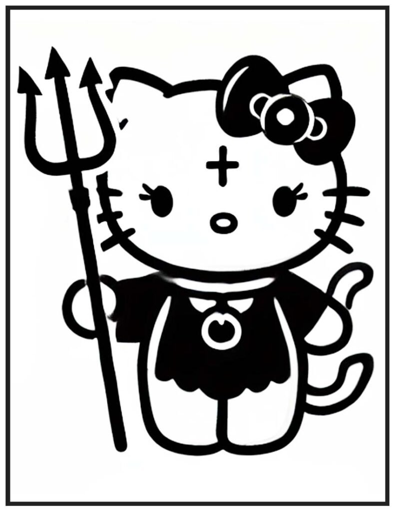 Hello Kitty Dark Reign Coloring