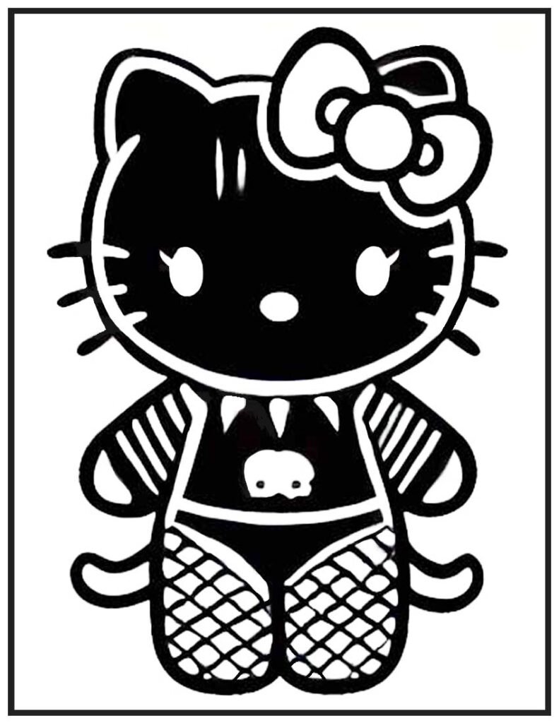 Hello Kitty Dark Secrets Coloring Page