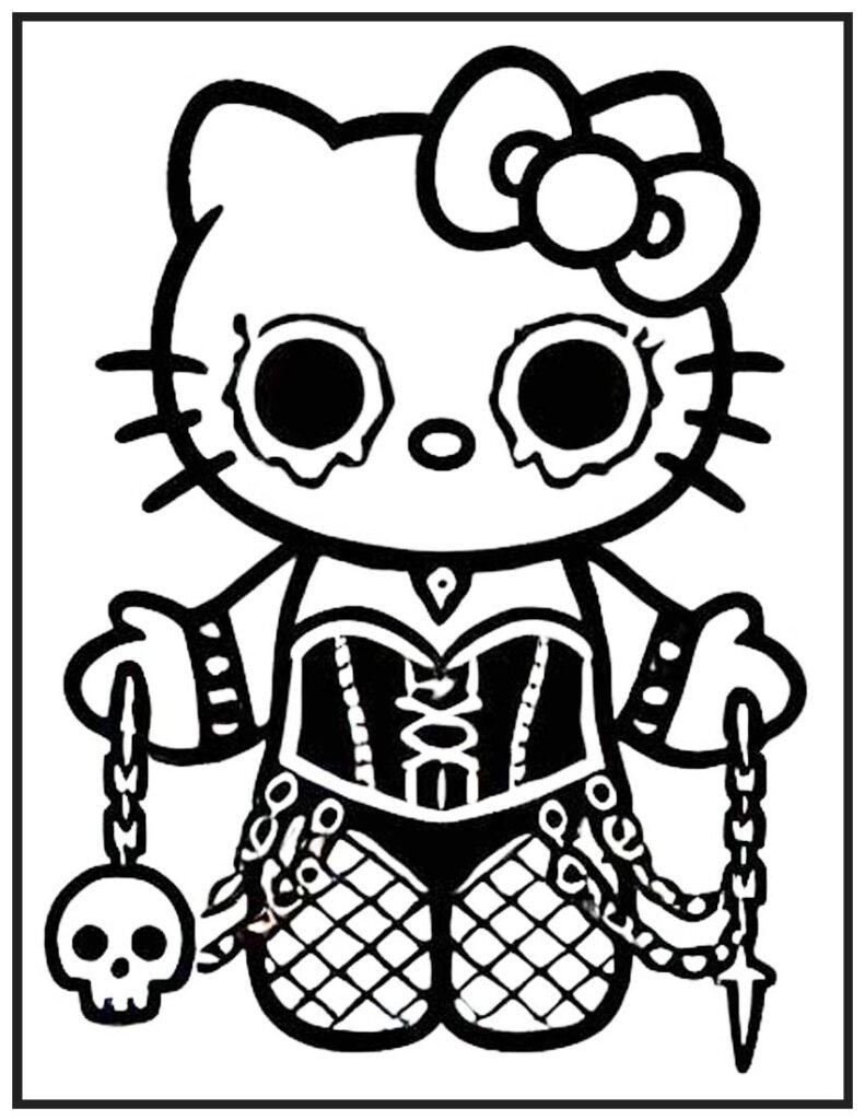 Hello Kitty Ghoulish Glamour Coloring