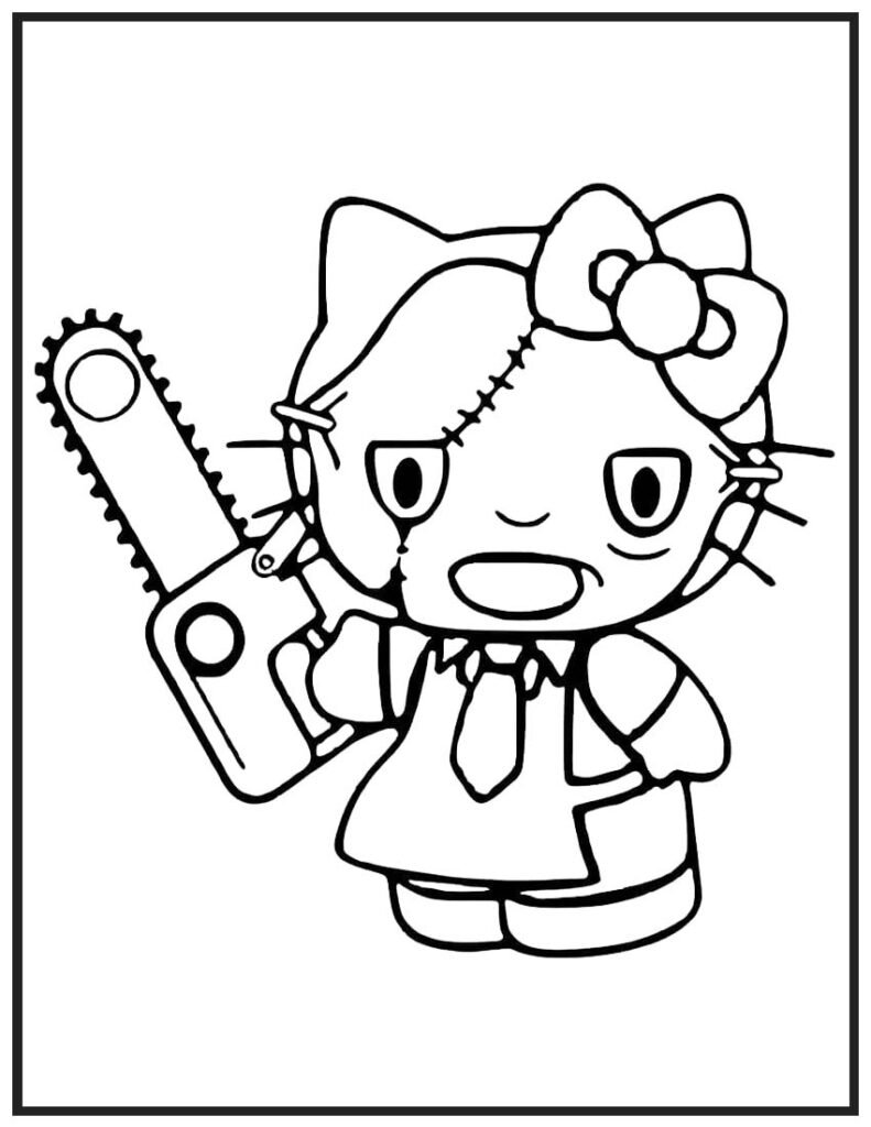 Hello Kitty Sinister Surprise Coloring Page