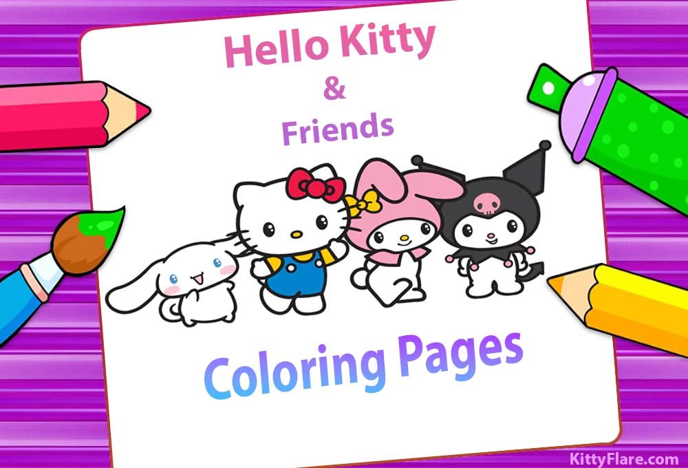 Hello Kitty and Friends Coloring Pages