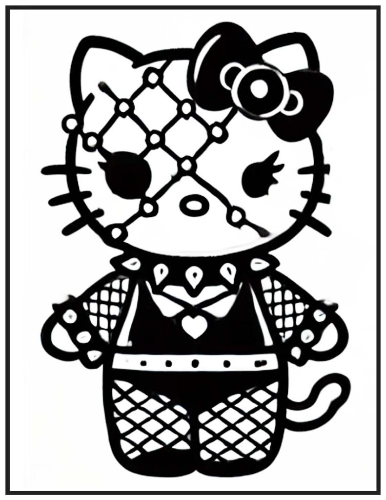 Masked Mystery Hello Kitty Coloring